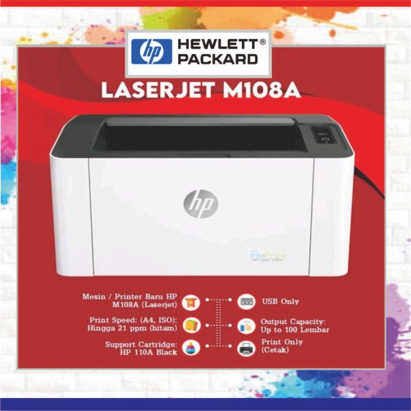 hp m108a TIKTOK8 HP Laser Jet 108a Printer Garansi Resmi - compatible store