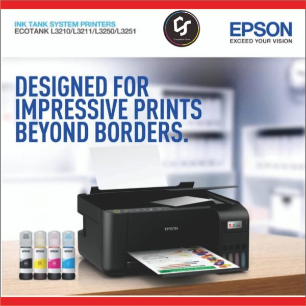 Compatible Store - Printer Epson L3210 All In One Original (Print, Copy, Scan)