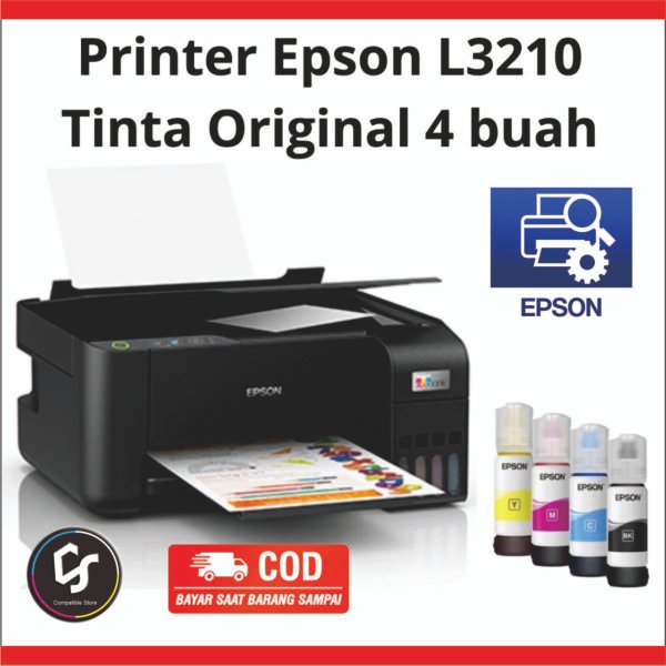 Compatible Store - Printer Epson L3210 All In One Original (Print, Copy, Scan)