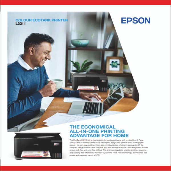 epson L3211 upload Compatible store - Epson Printer L3211 Inkjet All-in-One Print Scan Copy Garansi Resmi Indonesia Network Ready USB A4 A5 A6 B5 C6 DL