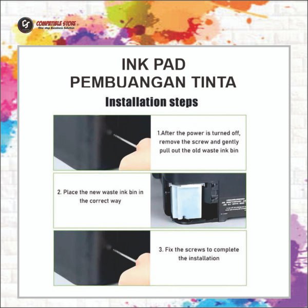 INKPAD BOX L3210 4 Ink Pad Box / Inkpad / Busa Pembuangan untuk maintenance printer Epson L3110 L3210 L3250 - compatible store